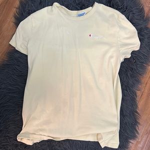 yellow champion t-shirt
